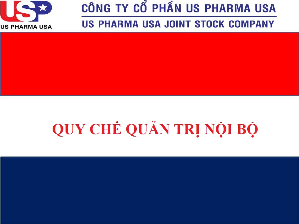 QUY CHẾ QUẢN TRỊ NỘI BỘ